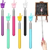 6 Pcs Telescopic Teacher Pointer Sticks, Extendable Hand Pointers, Retractable Classroom Finger Pointer Sticks for School Teaching, Enterprise Training, Conference Presentation
