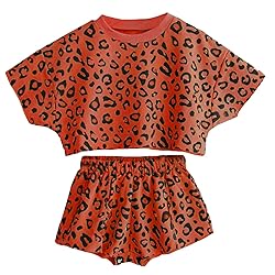 Toddler Baby Girls Leopard Print Summer Clothes Set