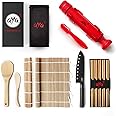 aya Sushi Making Kit - Original Bazooka Kit - Sushi Knife - Video Tutorials - Sushi Maker - 2 Bamboo Mats - Paddle Spreader -