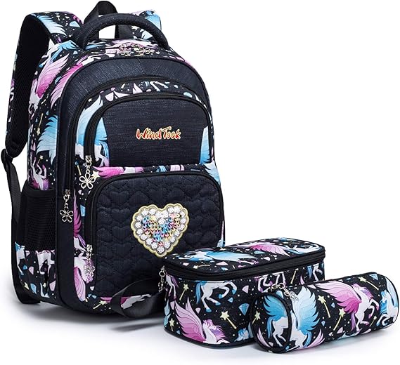 Wind Took School Backpack School Bags Sets Travel Daypack 3 in 1