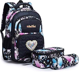 Wind Took Kinderrucksack Schulrucksack Schultasche Teenager Rucksack Backpack Mädchen Jungen Kinder, L, Schwarz