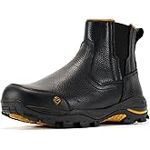 SUREWAY Men's Slip On Work Boots for Men-Soft Toe,Upgraded Slip/Water Resistant,Soft Toe,Anti-Static,Fire Station Mechanic Insulated Boots/Shoes