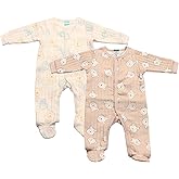 Magic Threadz Disney Clothes Baby Boys 2-Pack Quilted Footed Coveralls Mickey Mouse, Winnie the Pooh and Dumbo (0/3M-6/9M)