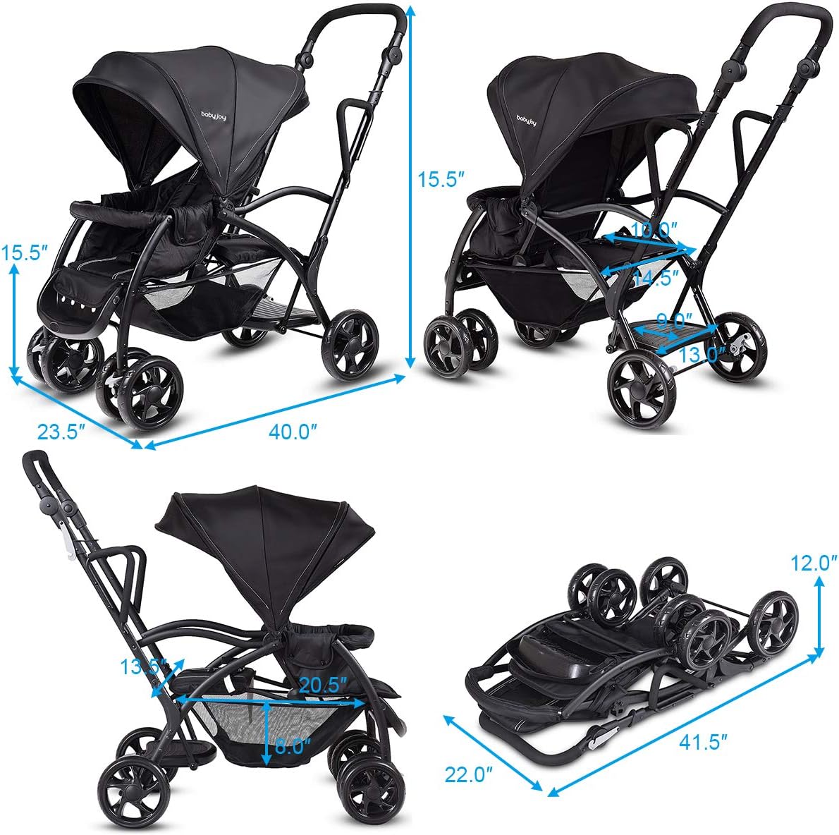 baby joy stroller double