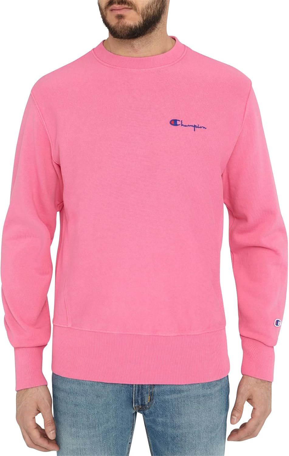 Champion CrewNeck Sweatshirts Men FadedPink Sweatshirt for Men