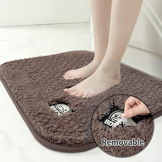 Amazon Com Bathroom Rug Mat Ultra Soft Bath Mat For Bathroom Water Absorbent Microfiber Bathroom Mat Machine Washable Bath Rug For Bathroom Thick Plush Rugs For Shower Bath Room Brown Home Kitchen