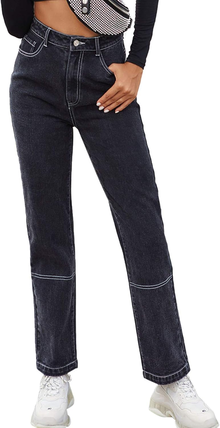 Barrel Jeans Damen High Waist Baggy - Vintage Denim Hose Mit Weiten Beinen In Y2K Style