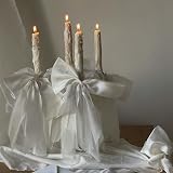 YAAVAAW 22m White Satin Ribbon 10cm Thick Wedding Car Gift Craft Decor view 6