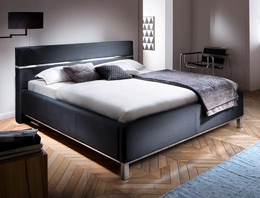 Expendio Polsterbett Baldur 180x200 Schwarz Doppelbett Ehebett Bettgestell Futonbett Bett Schlafzimmer Gastezimmer Amazon De Kuche Haushalt