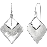 Silpada 'Kite' Sterling Silver Drop Hoop Earrings
