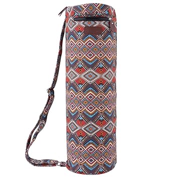 Reehut Yoga Mat Bag Full Zip Exercise Mat Carrying Bag Shrink Proof Canvas Mat Bag With Double Multi Functional Storage Pockets Adjustable Shoulder #yoga #mat #carry #bag