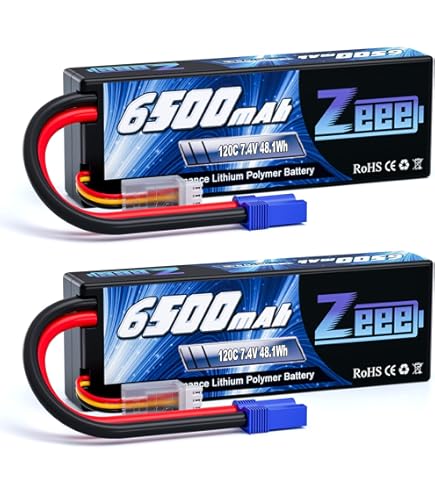 Amazon.com: Zeee 2S Lipo Battery 7200mAh 7.4V 120C Hard Case RC