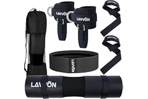 7Pcs-Barbell Pad Set for Hip Thrust - Squat Pad, Bench Press Workout Foam Weight Lifting Bar Cushion,Gym Accessories for Wome