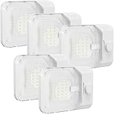 RVGUARD RV LED Ceiling Single Dome Light, 12V LED Lights, Interior Light with Adjustable Brightness & Memory Function, 6500K