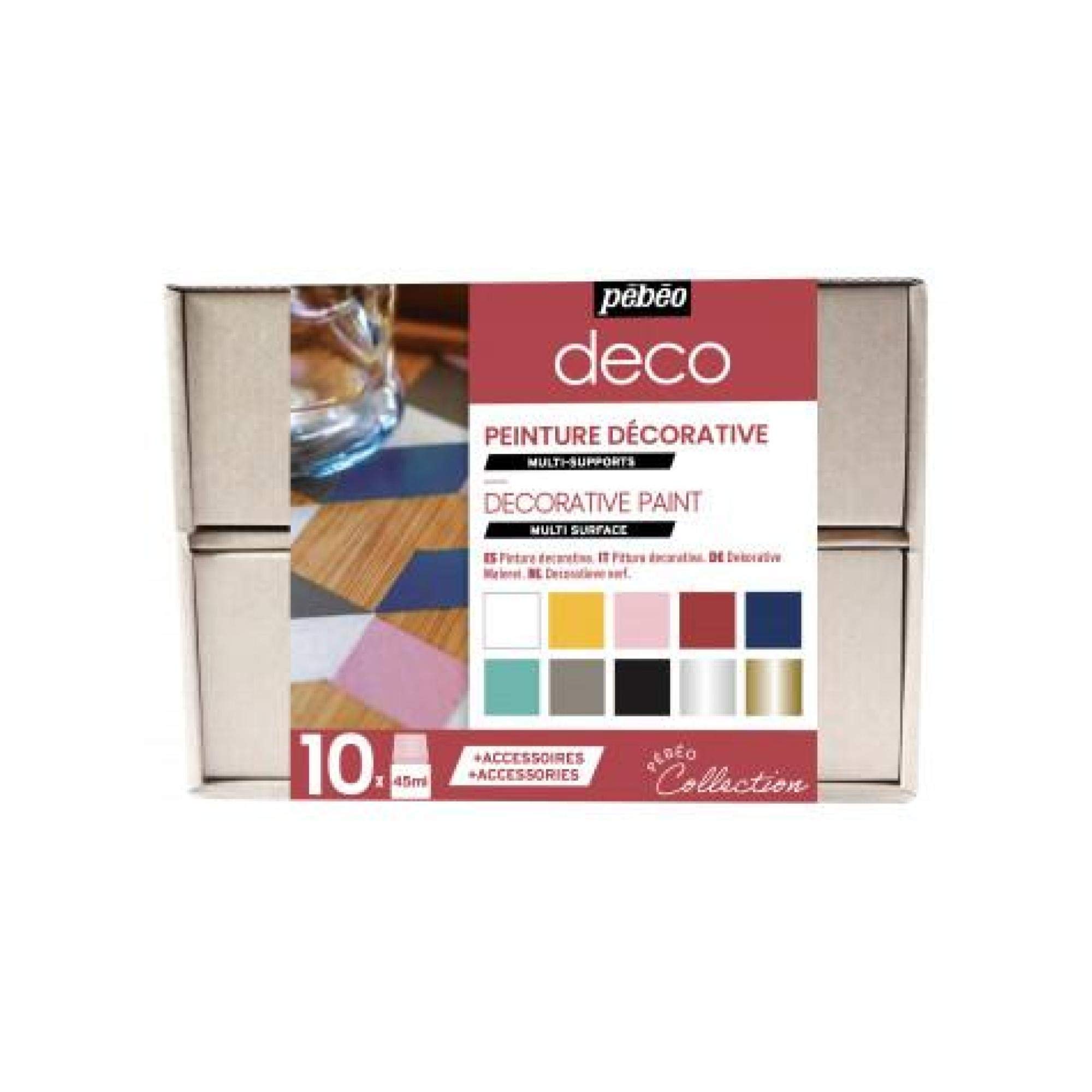 Pebeo Deco Collection Set, Assorted, 10X45ML