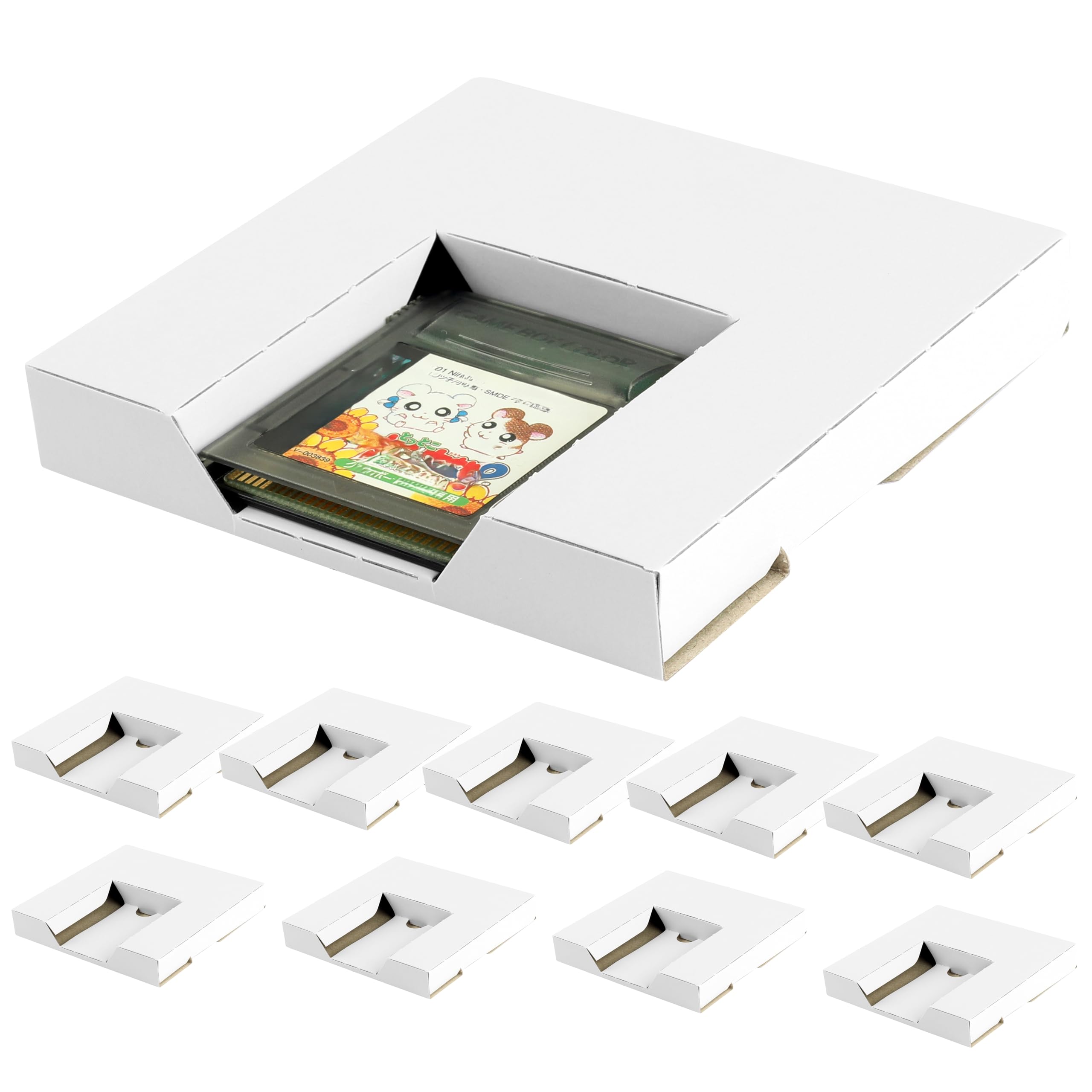 Photo 1 of 10 Pack Inner Inlay Insert Tray Compatible with Game Boy and Game Boy Color US Version, Replacement Cardboard Box Insert for Game Cartridge Storage and Display