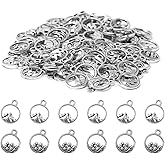 Honbay 100PCS Alloy Couple Pendant Sea Mountain Charms Pendant for Jewelry Making Necklaces, Bracelets and DIY Crafts