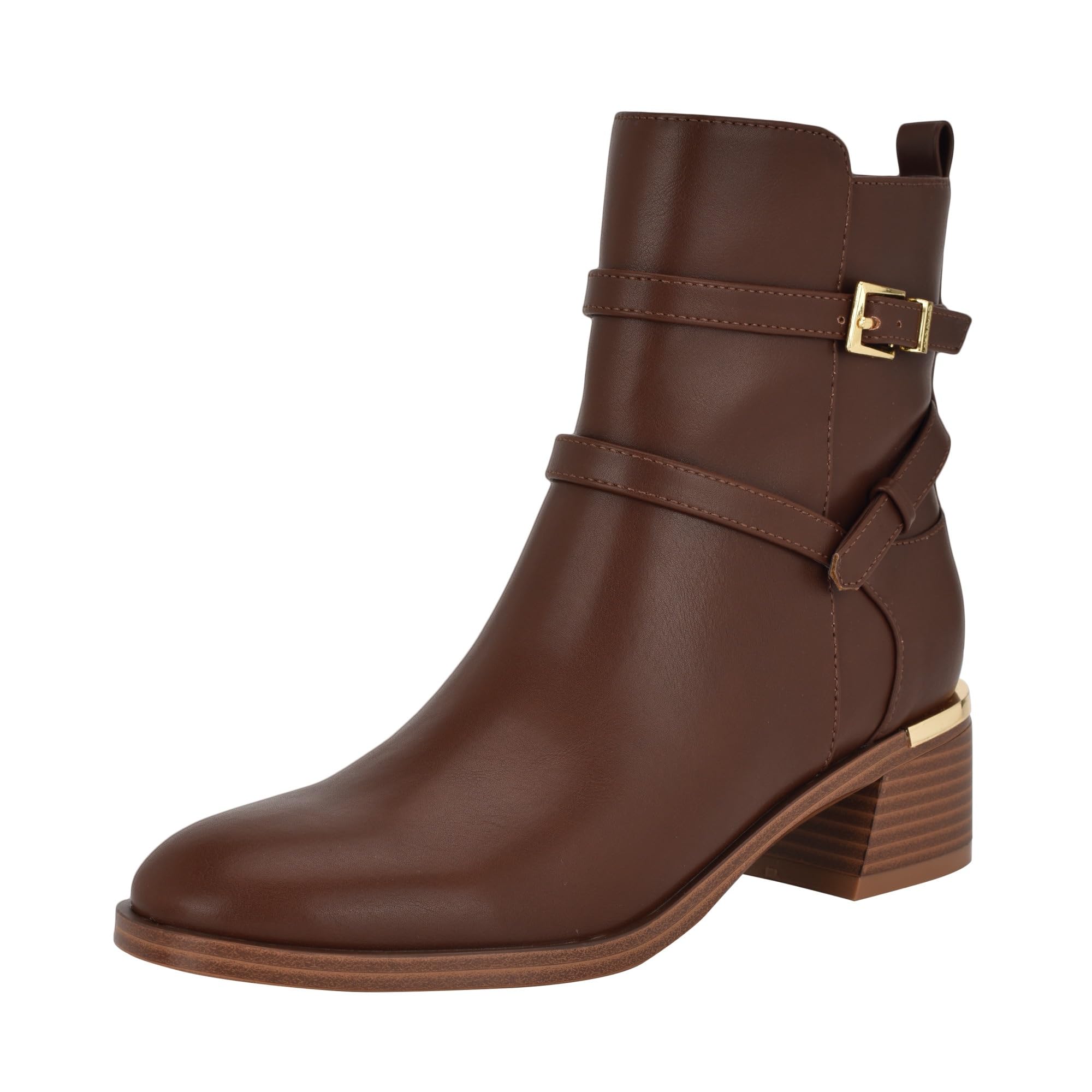 Calvin Klein Women’s Jasen Bootie, Dark Natural 120, 10