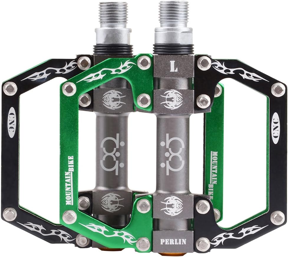 SPFASZEIV Bicycle Bike Pedals, Aluminium Cycling Bike Pedals with Sealed Bearing Flat Pedals for Road/Mountain/MTB/BMX…