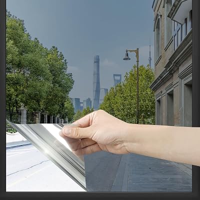 Homein One Way Window Film Privacy 44.5x300cm Silver Heat Reflective Anti Glare