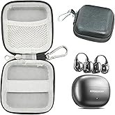 nagaphoto Case for King Lucky Clip On Earbuds i212,Clip On Headphones Cover Accessories,Pocket for Charge Cable(Earbuds Not Included) Black