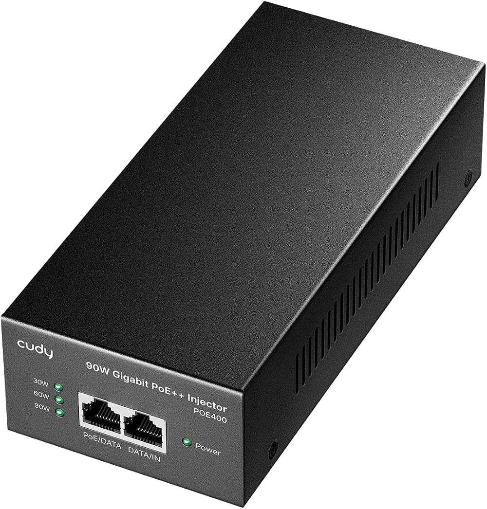 Cudy POE400 90W PoE++ Injector Adapter Gigabit IEEE 802.3bt/at/af RJ45 Metal