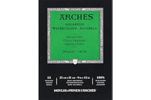 Arches Watercolor Paper Pad, 140 Pound, Cold Press, 9"x12"