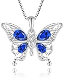 Vemhel Butterfly Necklace 925 Sterling Silver