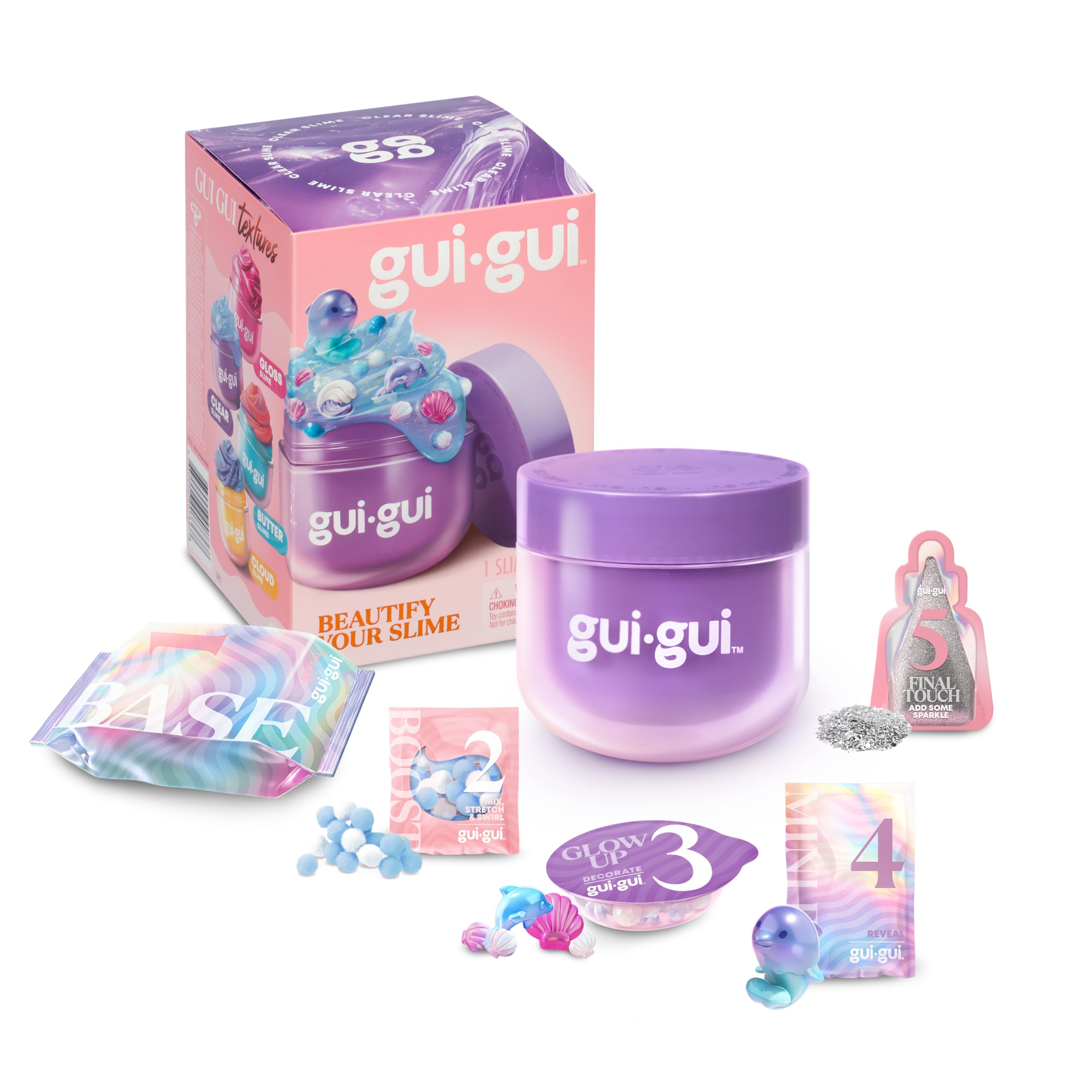 Photo 1 of Gui Gui Scented Slime 1 Pack - 5 Step DIY Process to Customize Your Ultimate Slime Glow-Up, Resealable and Reusable Container, ASMR Experience, 13 to Collect Across Season 1 - Styles May Vary