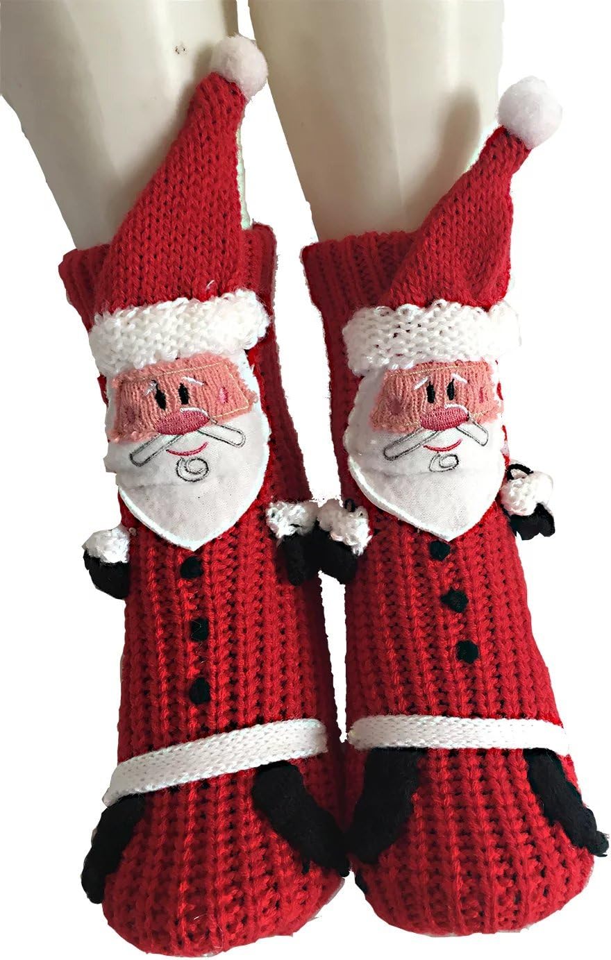 UlalazaNon-slip Household Floor Socks Knit Sweater Casual Socks Slippers Socks for Women