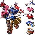 Wenbeier 5 in 1 Car Robot Toys for Kids Vehicles Action Figure Assembly Kit Toys Include Go Kart Motorcycle Airplane Tank- STEM Educational Toy for Boys Girls Ages 6-12