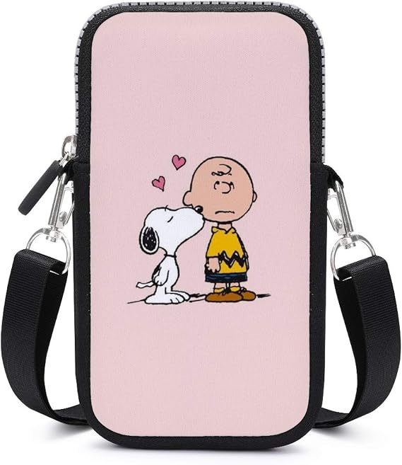Amazon お財布ポシェット ショルダー スマホポーチ お財布ショルダーバッグ レディース 防水 軽量 アニメ キャラクター 男女兼用 洗濯可能 スヌーピーと飼い主 Panmax ショルダーバッグ
