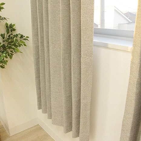 Amazon マナベインテリアハーツ 2枚組み カーテン ルフレ 100x178cm グレー カーテン オンライン通販