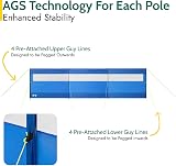 Trail Outdoor Leisure Windbreak 4 Pole with Window 5m x 1.4m Blue view 5