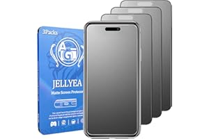 JELLYEA 3 Pack Matte Tempered Glass for iPhone 16 Pro Max/iPhone 17 Pro Max Matte Screen Protector Anti-Glare Anti-Fingerprin