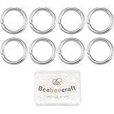 Beebeecraft 300Pcs/Box 5mm Jump Rings 925 Sterling Silver Plated Open Jump Rings for Jewelry Making Necklace Keychains Connector