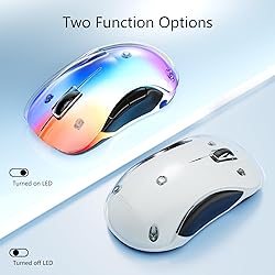 memzuoix 2.4G LED Wireless Mouse, Rechargeable