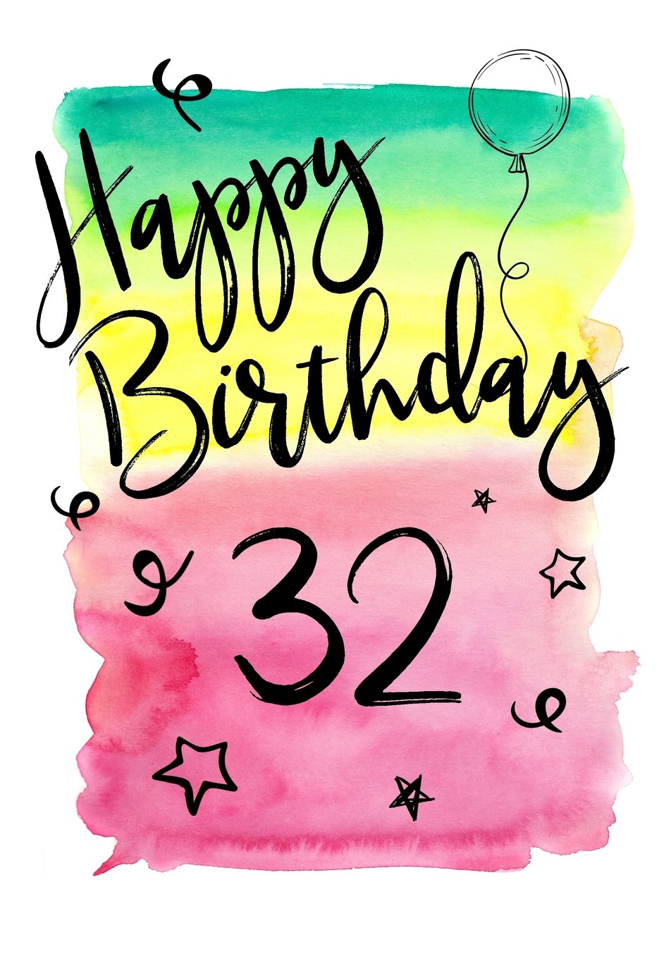 Happy Birthday 32 Journal Notebook Keepsake For Best Wishes