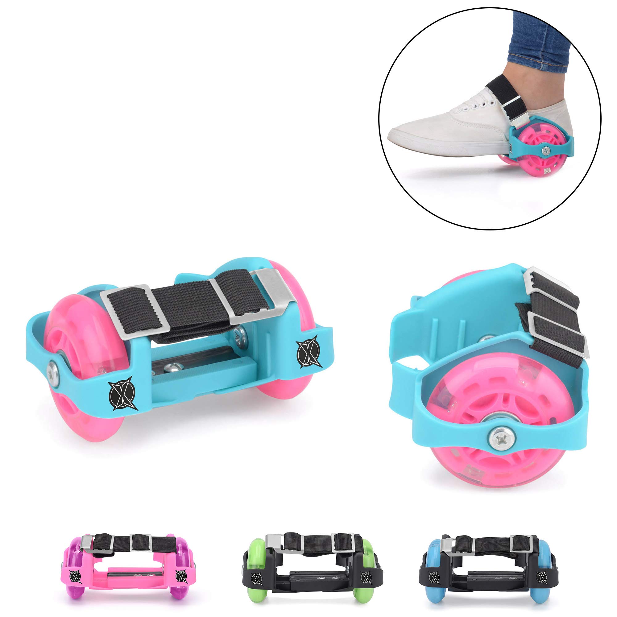 Buy Xootz Heel Wheel Roller Skates, Attachable Shoe Trainer Wheels for