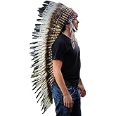 Theworldoffeathers Extra Long Feather Headdress - Indian Headdress Inspired - Headdresses