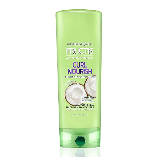 GARNIER HAIR CARE FRUCTIS TRIPLE NUTRITION CURL NOURISH CONDITIONER, 12 FLU