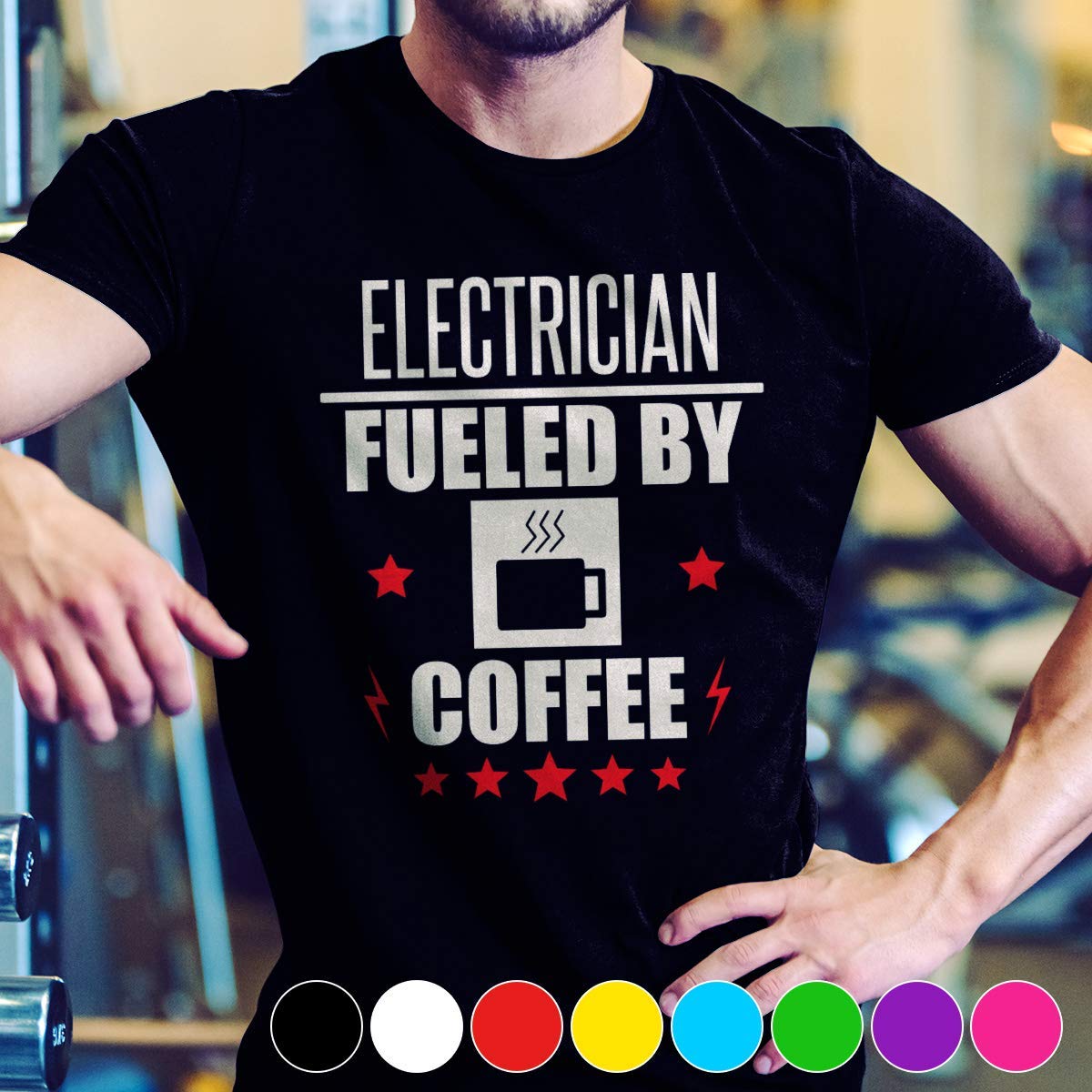 Electrician Cool Electrician Fueled By Coffee T Shirt