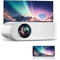 YABER V2 WiFi Mini Projector 5500 Lux [Projector Screen Included] Full HD 1080P and 200" Supported, Portable Wireless…