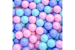 EOSAU 100 Ball Pit Balls for Toddlers, Phthalate & BPA Free Plastic Balls, Crush Proof 2.16" Colorful Balls for Ball Pit Play Toys for Kids with Storage Bag (Pink, Blue, Green)