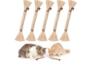 Puriq Natural Silvervine Dental Sticks Cat Chew Toys for Breath Stress Relief and Interactive Playtime (5pcs)