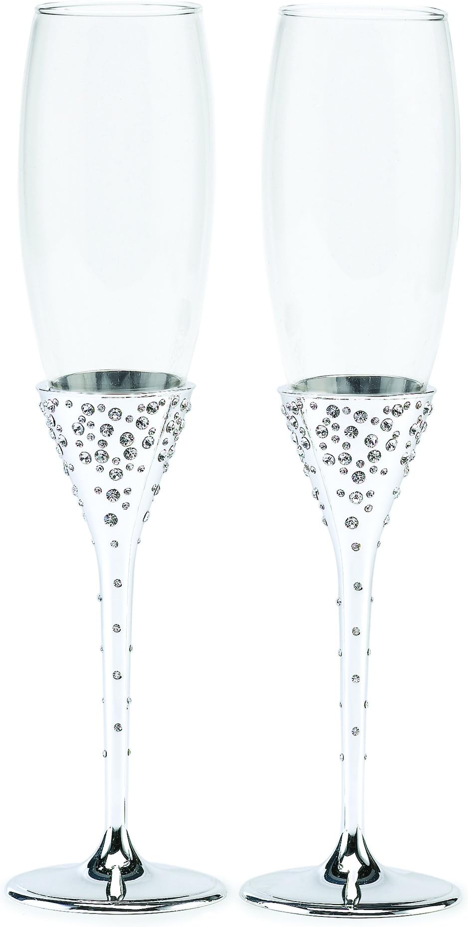 Hortense B Hewitt Sparkling Dot Champagne Toasting Flutes, Set of 2