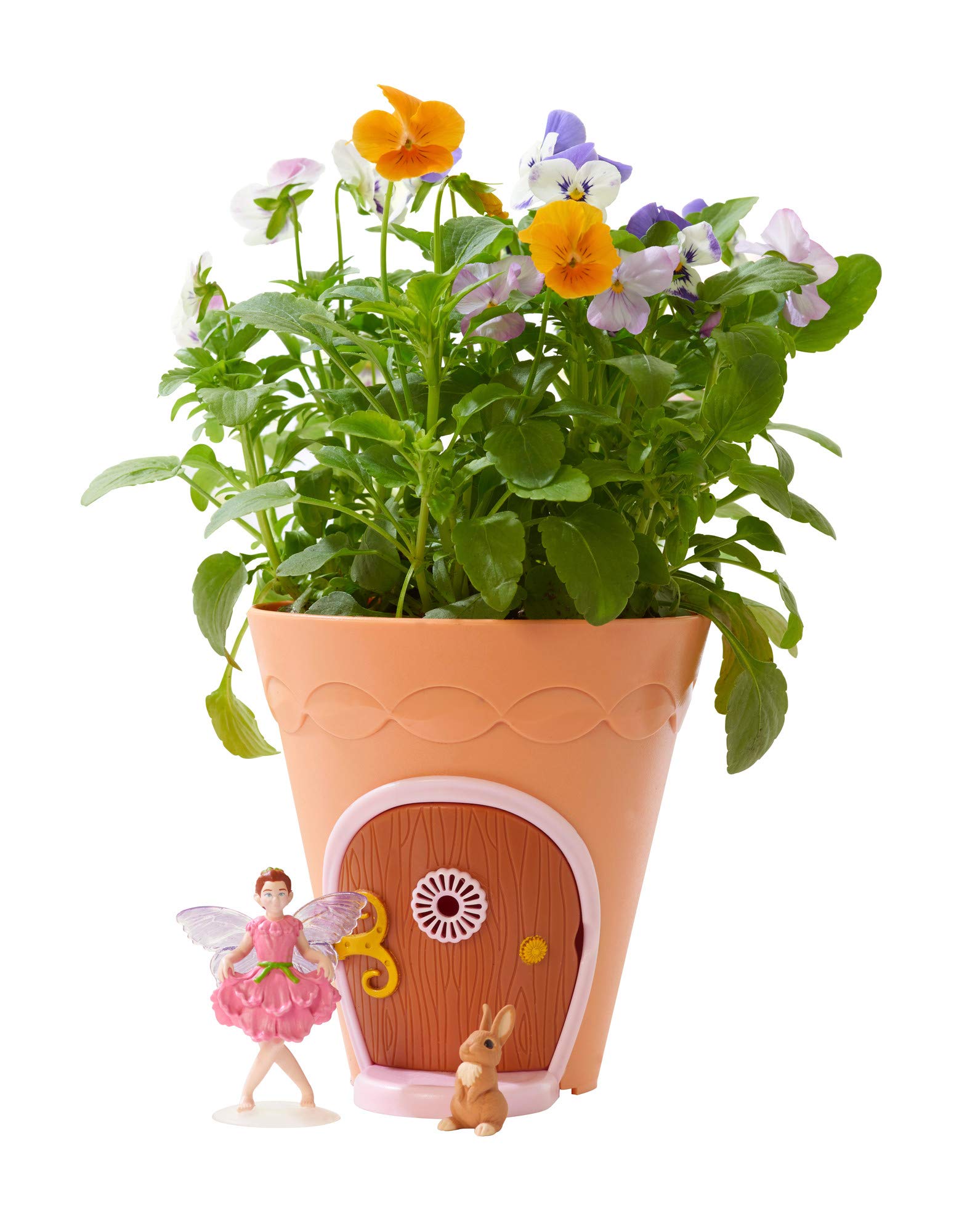 TOMY My Fairy Garden E72908 Figurine of Fairy and His Companion 1 Pot in the Shape of a Home, Seeds and Accessories, Multi-Coloured