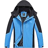 YuKaiChen Mens Rain Jacket Waterproof with Hooded Hiking Coat Lightweight Windbreaker
