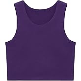 Lilax Girls' Double Lined Sleeveless Basic Crop Tank Top
