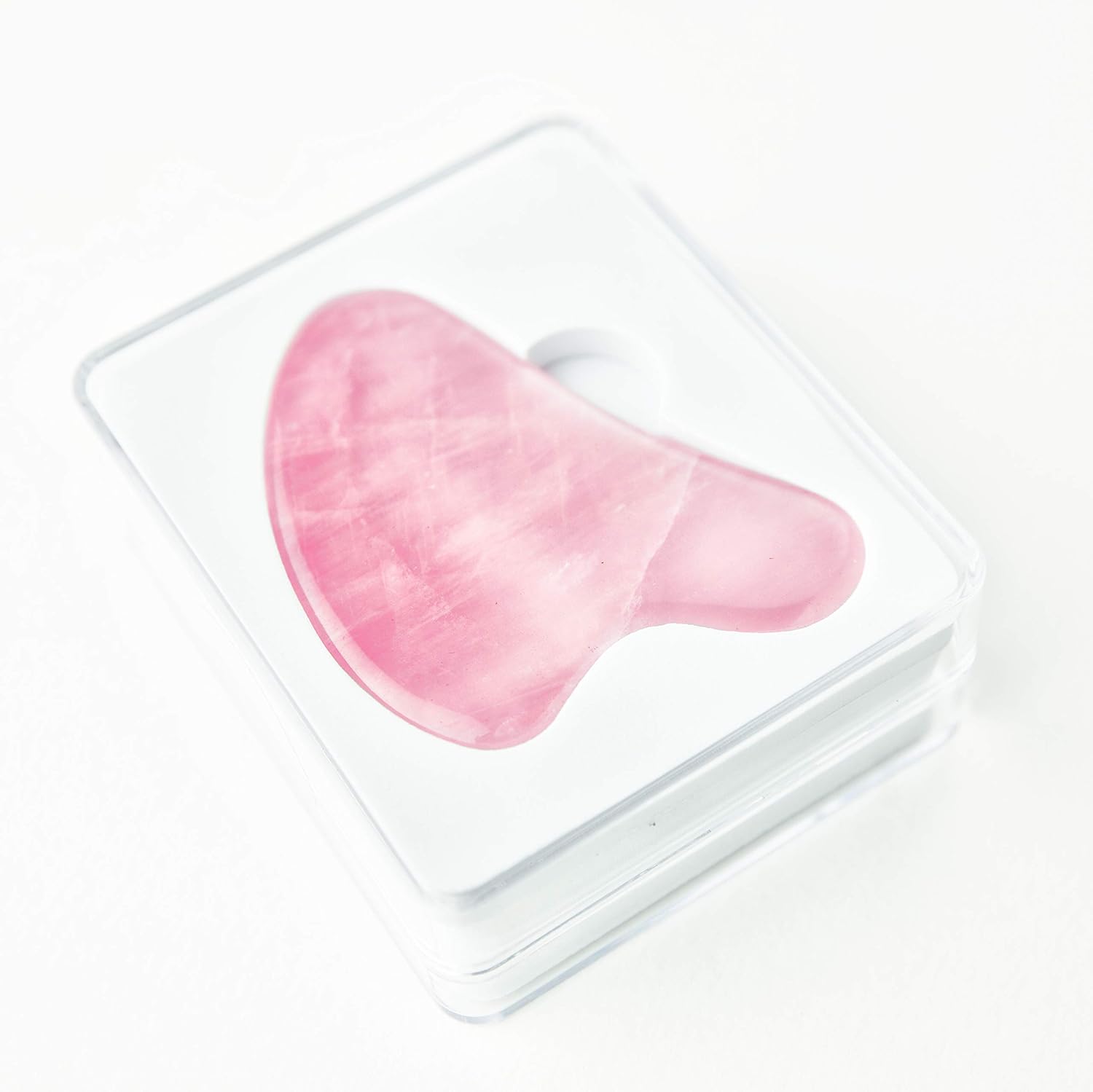 Gua Sha Massage Tool for Scraping Facial and Body Skin Massage made of Rose Quartz Stone for Acupressure Scrapper Gua Sha Facial Tools: Beauty